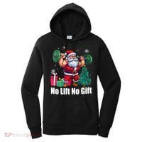 Christmas Workout Santa Claus No Lift No Gift Women's Hoodie thumb 0