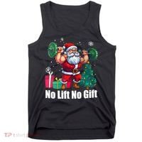 Christmas Workout Santa Claus No Lift No Gift Tank Top thumb 0