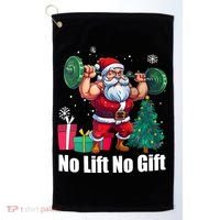 Christmas Workout Santa Claus No Lift No Gift Golf Towel thumb 0