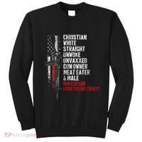 Christian White Straight Unwoke Unvaxxed Gun Owner Sweatshirt thumb 0