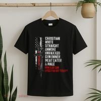 Christian White Straight Unwoke Unvaxxed Gun Owner T-Shirt thumb 2