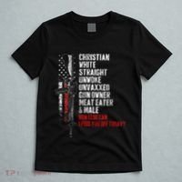 Christian White Straight Unwoke Unvaxxed Gun Owner T-Shirt thumb 5