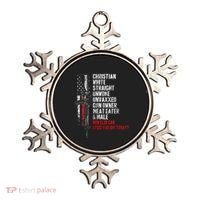 Christian White Straight Unwoke Unvaxxed Gun Owner Ornament thumb 0
