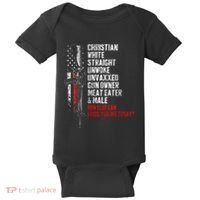 Christian White Straight Unwoke Unvaxxed Gun Owner Baby Bodysuit thumb 0
