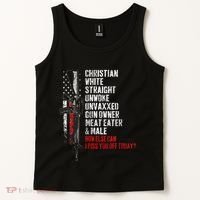 Christian White Straight Unwoke Unvaxxed Gun Owner Tank Top thumb 2