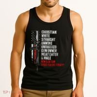 Christian White Straight Unwoke Unvaxxed Gun Owner Tank Top thumb 3