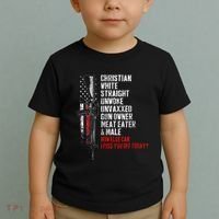 Christian White Straight Unwoke Unvaxxed Gun Owner Toddler T-Shirt thumb 2