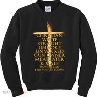 Christian White Straight Unwoke Unvaxxed Gun Owner How Else Can I Piss You Off T Kids Sweatshirt thumb 0