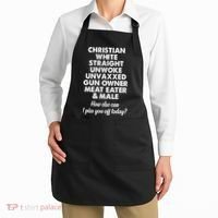 Christian White Straight Unwoke Unvaxxed Gun Owner Apron thumb 2