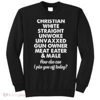 Christian White Straight Unwoke Unvaxxed Gun Owner Sweatshirt thumb 0