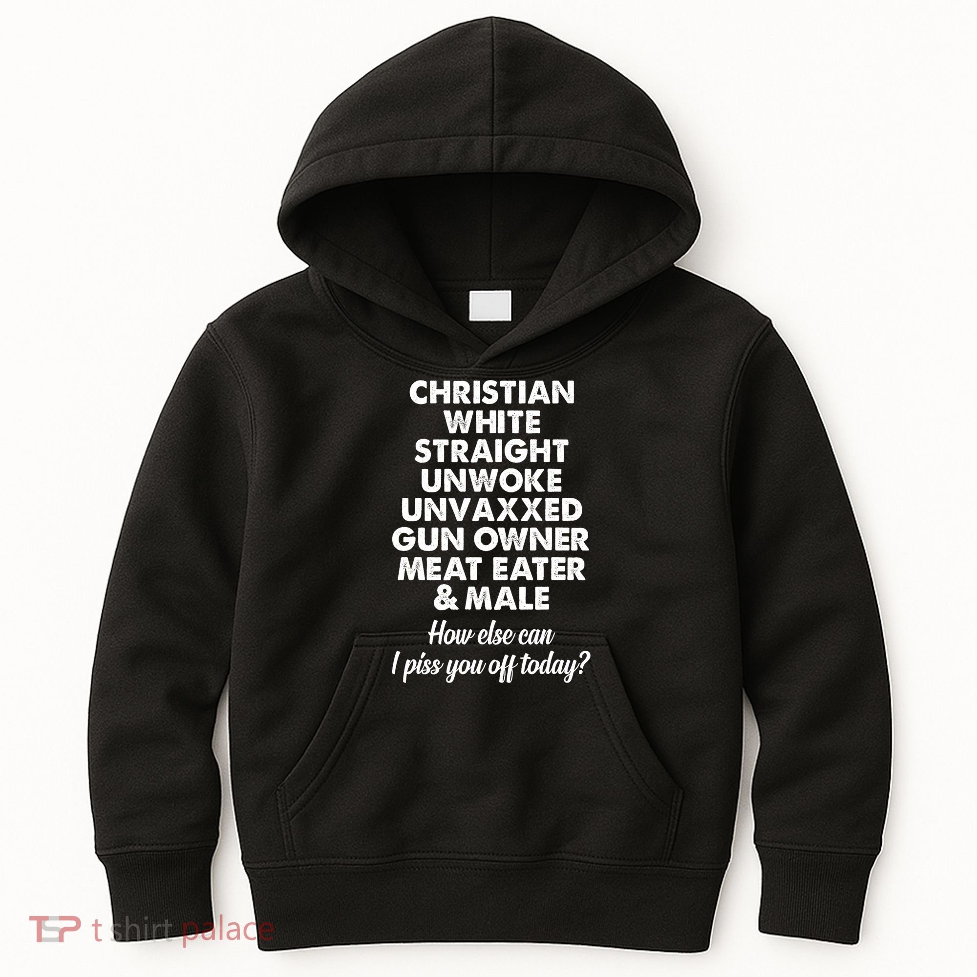 Christian White Straight Unwoke Unvaxxed Gun Owner Kids Hoodie