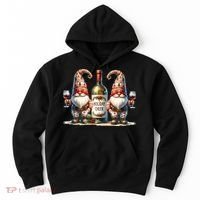 Christmas Wine Santa Gnomes For Xmas Holiday Cheer Hoodie thumb 0