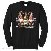 Christmas Wine Santa Gnomes For Xmas Holiday Cheer Sweatshirt thumb 0
