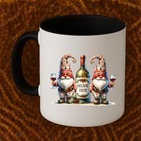 Christmas Wine Santa Gnomes For Xmas Holiday Cheer Coffee Mug thumb 2