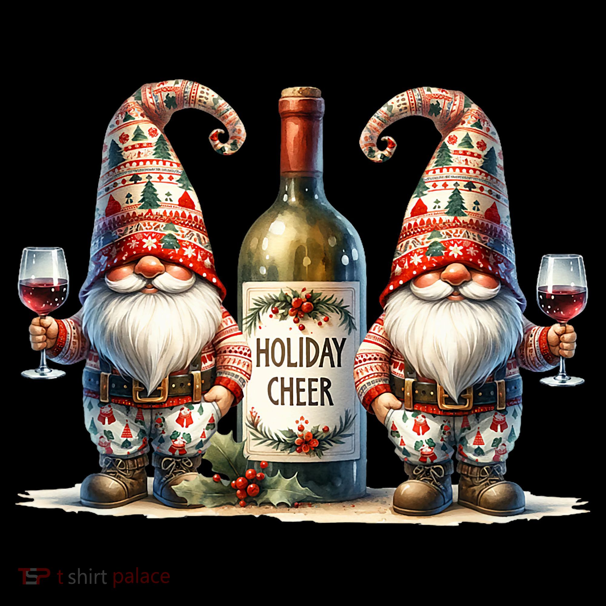Christmas Wine Santa Gnomes For Xmas Holiday Cheer Coffee Mug