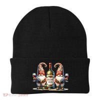 Christmas Wine Santa Gnomes For Xmas Holiday Cheer Beanie thumb 0