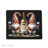 Christmas Wine Santa Gnomes For Xmas Holiday Cheer Mousepad thumb 0