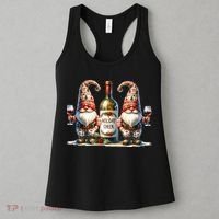 Christmas Wine Santa Gnomes For Xmas Holiday Cheer Women's Tank Top thumb 3