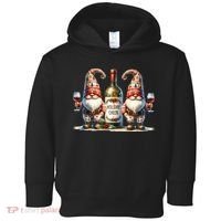 Christmas Wine Santa Gnomes For Xmas Holiday Cheer Toddler Hoodie thumb 0
