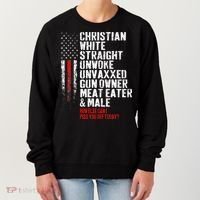 Christian White Straight Unwoke Unvaxxed Gun Owner Women's Sweatshirt thumb 0