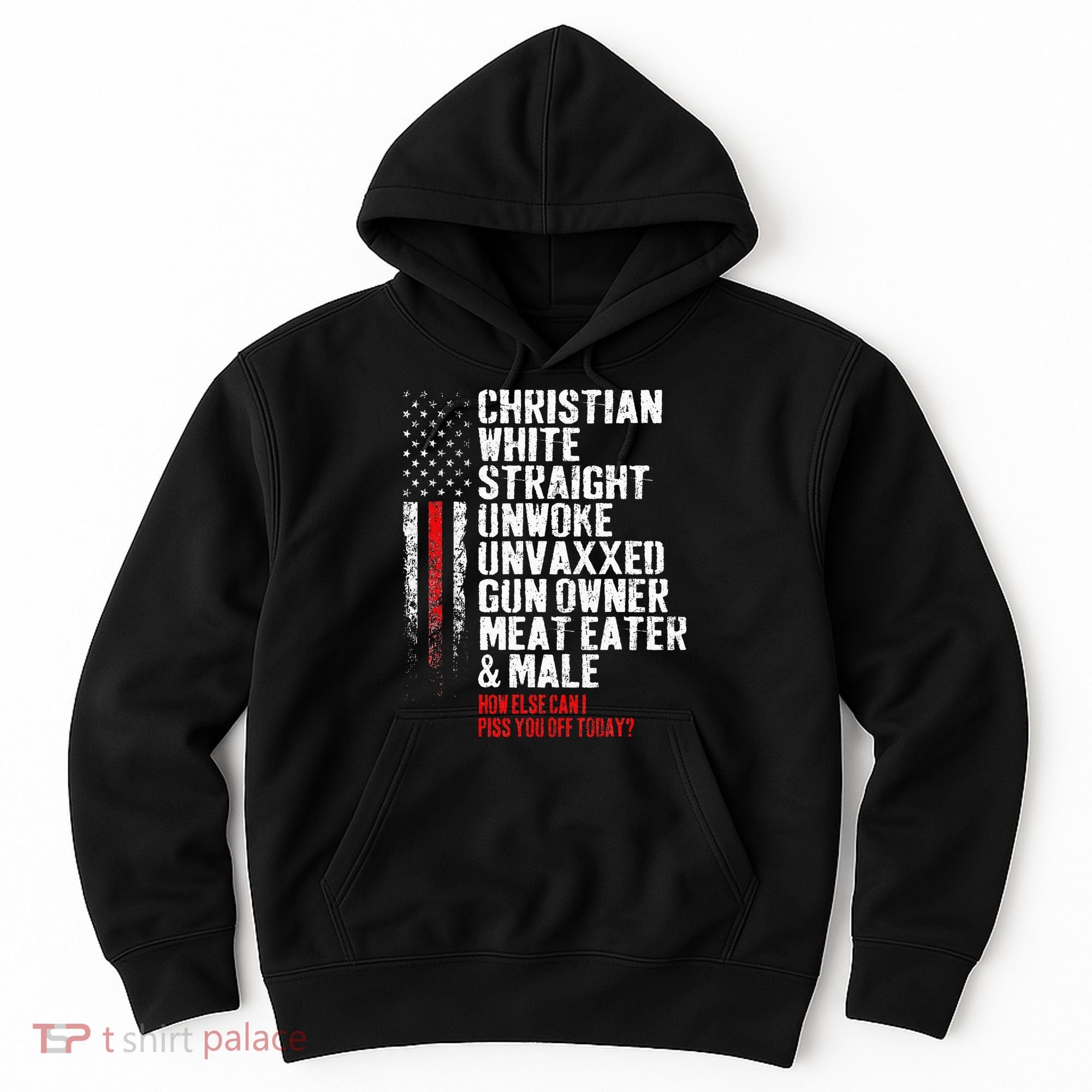 Christian White Straight Unwoke Unvaxxed Gun Owner Hoodie