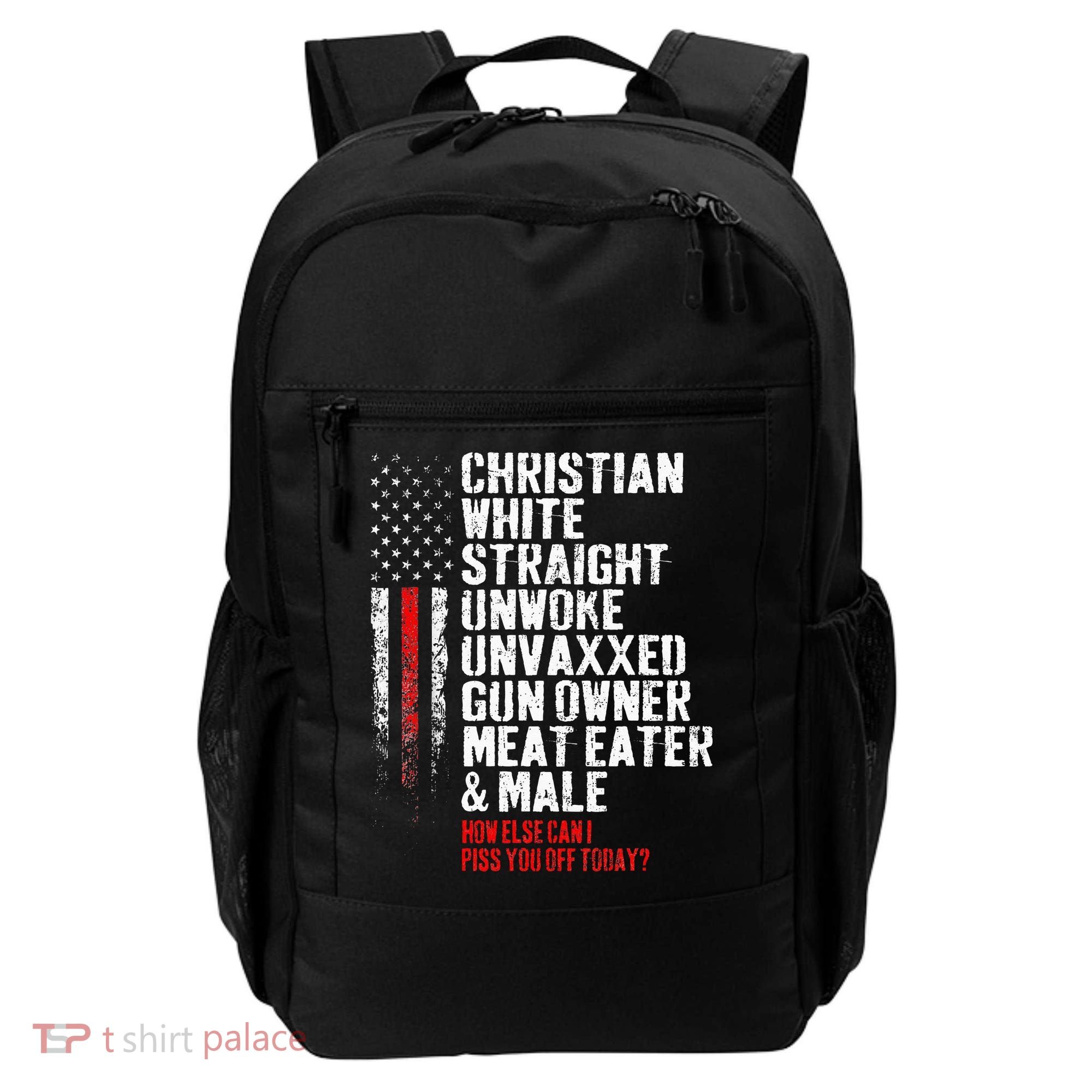 Christian White Straight Unwoke Unvaxxed Gun Owner Backpack