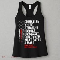 Christian White Straight Unwoke Unvaxxed Gun Owner Women's Tank Top thumb 3