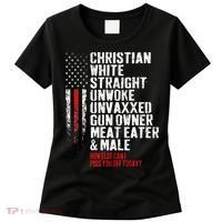Christian White Straight Unwoke Unvaxxed Gun Owner Women's T-Shirt thumb 0