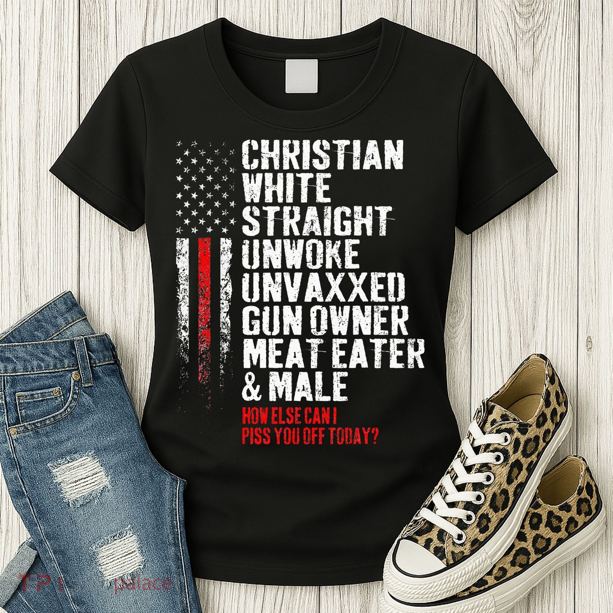 Christian White Straight Unwoke Unvaxxed Gun Owner Women's T-Shirt