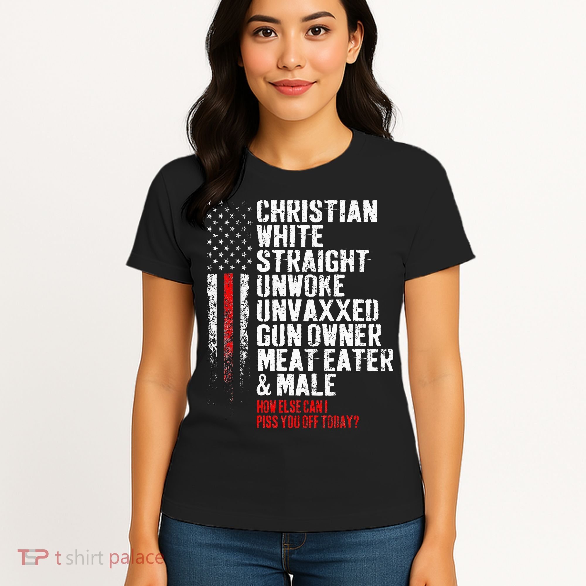 Christian White Straight Unwoke Unvaxxed Gun Owner Women's T-Shirt