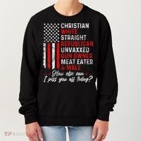 Christian White Straight Republican Unvaxxed Gun Owner Gift Women's Sweatshirt thumb 0
