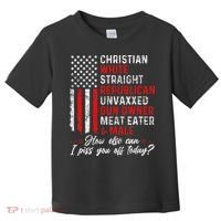 Christian White Straight Republican Unvaxxed Gun Owner Gift Toddler T-Shirt thumb 0