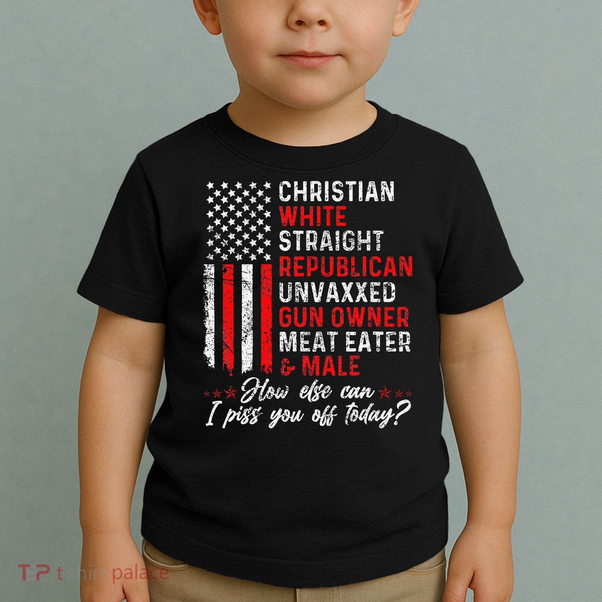 Christian White Straight Republican Unvaxxed Gun Owner Gift Toddler T-Shirt