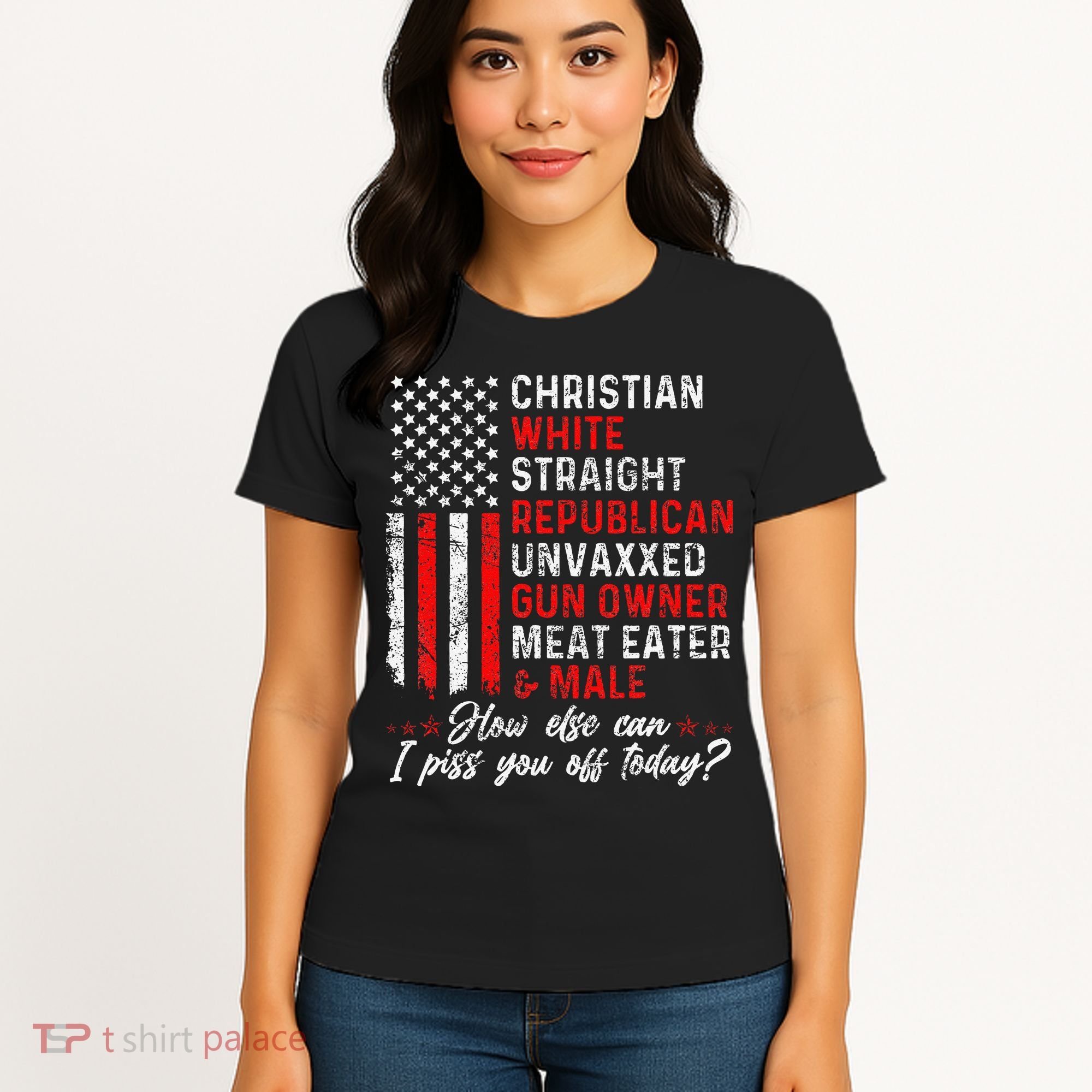 Christian White Straight Republican Unvaxxed Gun Owner Gift Women's T-Shirt