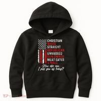 Christian White Straight Republican Unvaxxed Gun Owner Gift Kids Hoodie thumb 0