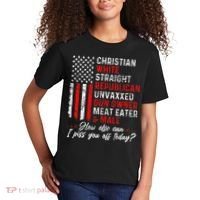 Christian White Straight Republican Unvaxxed Gun Owner Gift Kids T-Shirt thumb 2