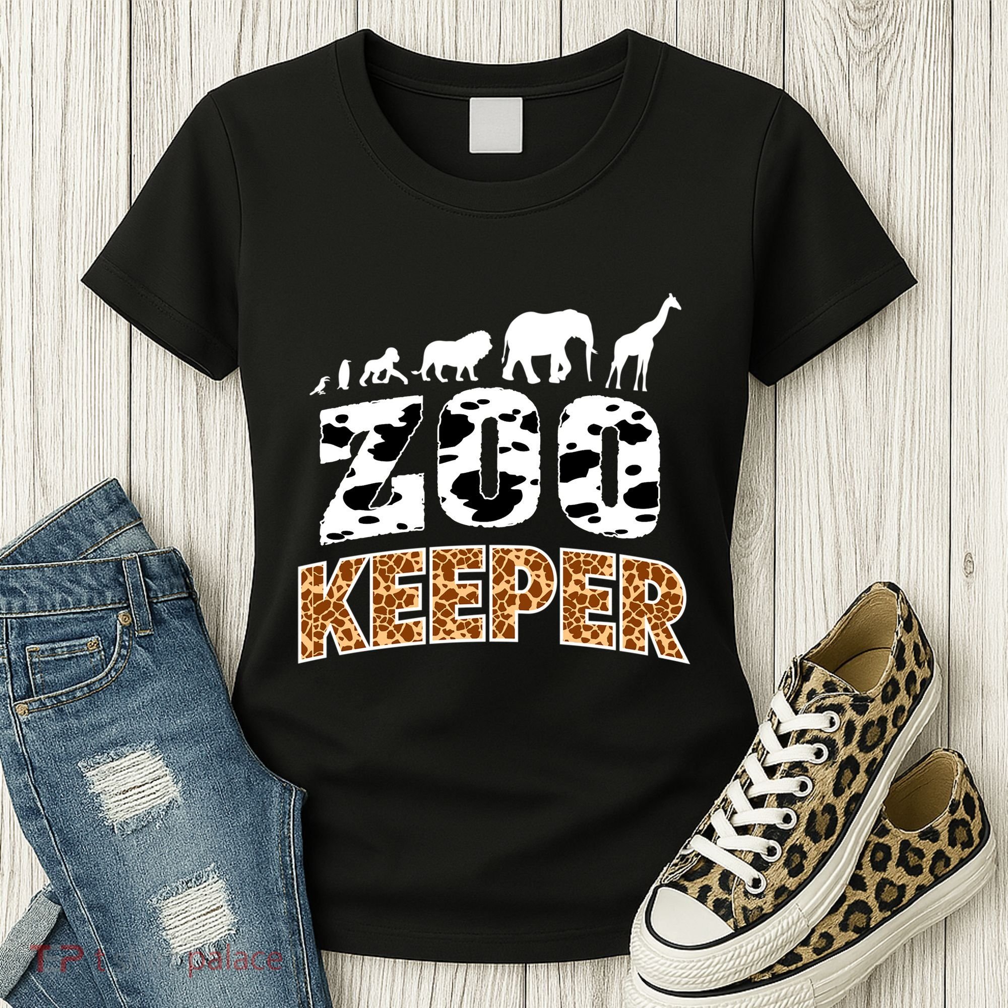 Cute Wildlife Safari Africa Animals Zoo Gift Women's T-Shirt