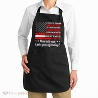 Christian White Straight Unwoke Unvaxxed Gun Owner Apron thumb 2