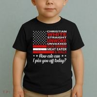 Christian White Straight Unwoke Unvaxxed Gun Owner Toddler T-Shirt thumb 2