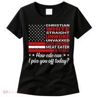 Christian White Straight Unwoke Unvaxxed Gun Owner Women's T-Shirt thumb 0