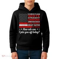 Christian White Straight Unwoke Unvaxxed Gun Owner Kids Hoodie thumb 4