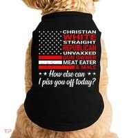 Christian White Straight Republican Unvaxxed Gun Owner Doggie Tank thumb 0