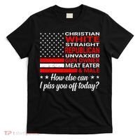 Christian White Straight Republican Unvaxxed Gun Owner T-Shirt thumb 0