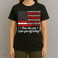 Christian White Straight Republican Unvaxxed Gun Owner T-Shirt thumb 4