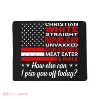 Christian White Straight Republican Unvaxxed Gun Owner Mousepad thumb 0