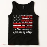 Christian White Straight Republican Unvaxxed Gun Owner Tank Top thumb 2