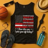 Christian White Straight Republican Unvaxxed Gun Owner Tank Top thumb 4