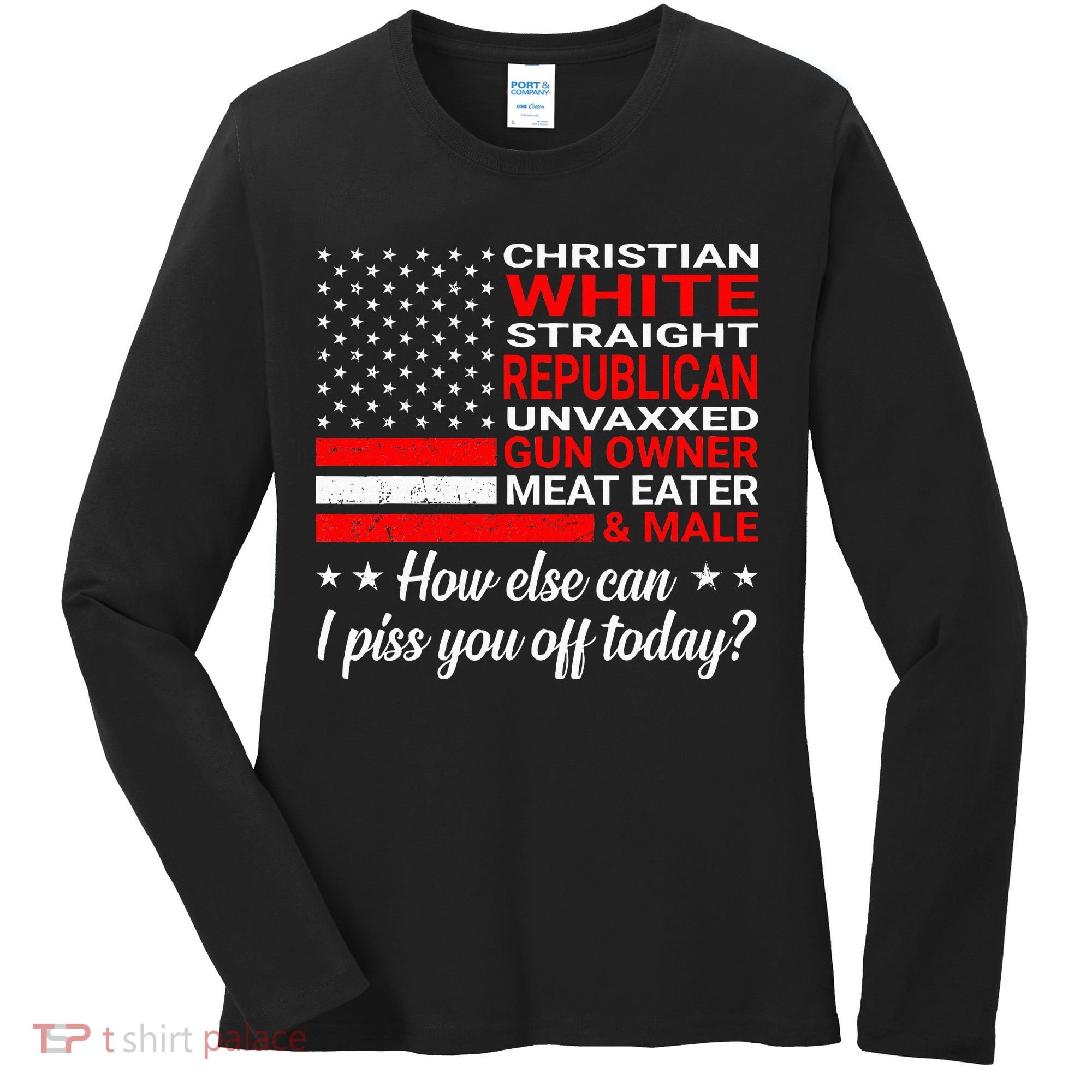 Christian White Straight Republican Unvaxxed Gun Owner Women's Long Sleeve Shirt