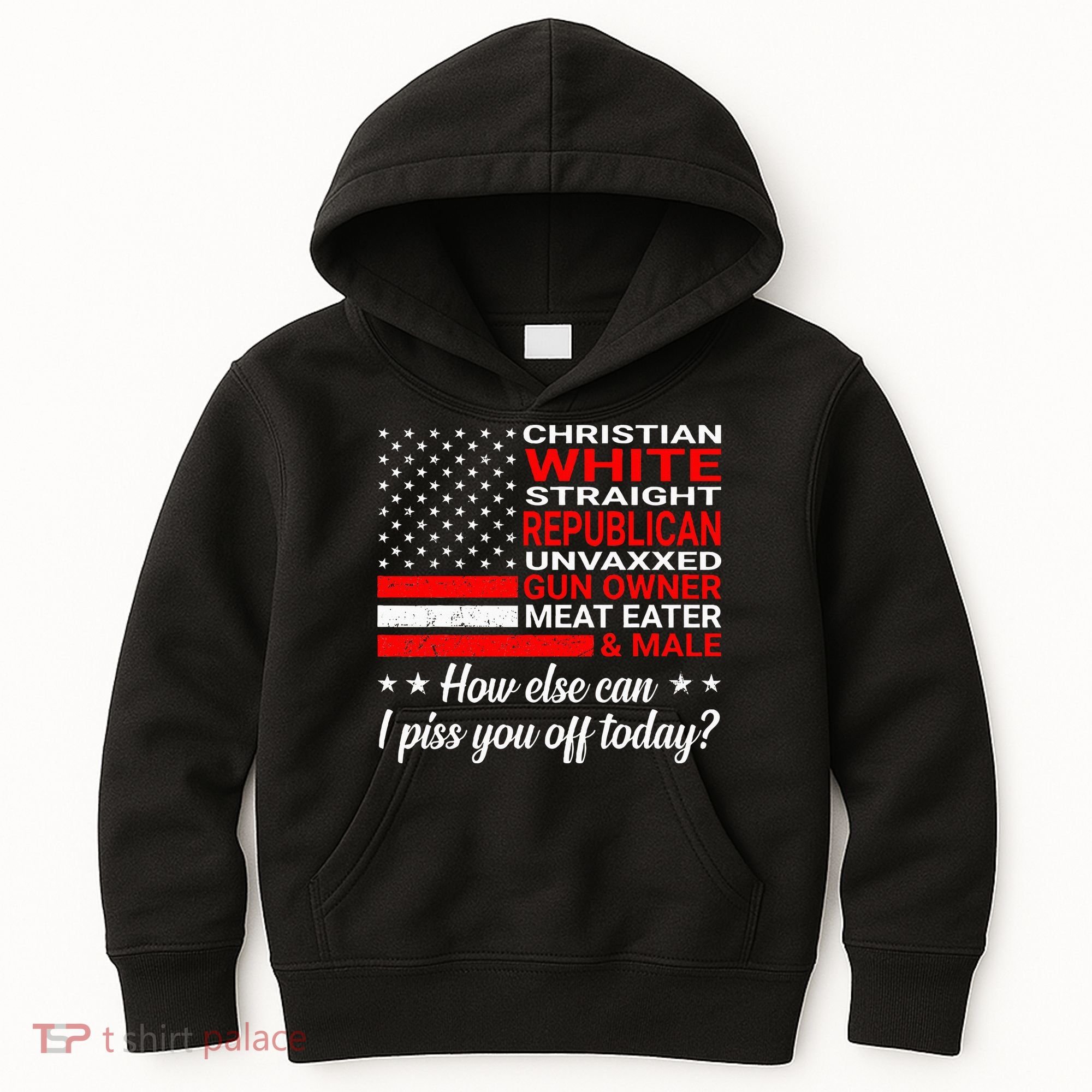 Christian White Straight Republican Unvaxxed Gun Owner Kids Hoodie