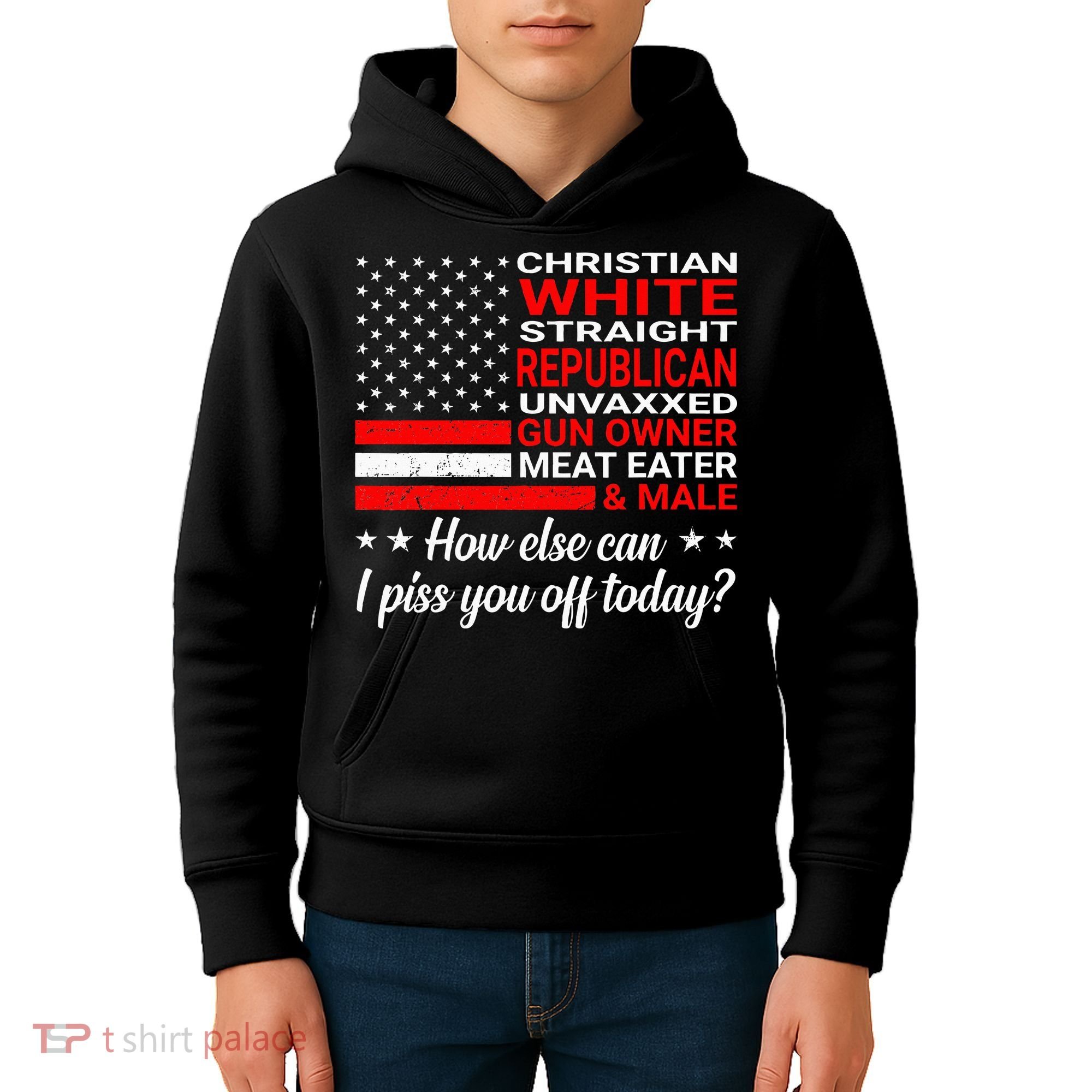 Christian White Straight Republican Unvaxxed Gun Owner Kids Hoodie
